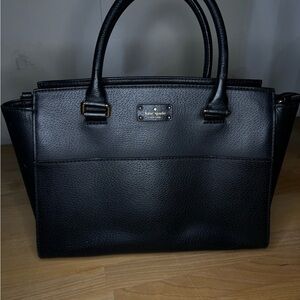 Kate Spade Black Leather Tote Bag